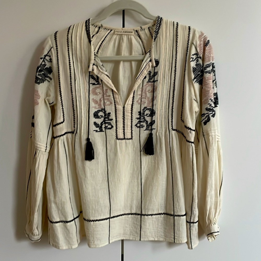 Ulla Johnson embroidered cotton blouse small